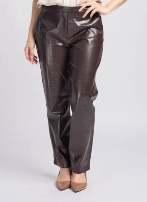 Pantalon droit marron ASTRID BLACK LABEL femme