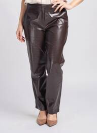 Pantalon droit marron ASTRID BLACK LABEL femme