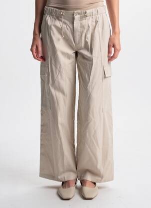 Pantalon cargo taille normale taille normale beige ONLY femme