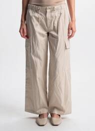 Pantalon cargo taille normale taille normale beige ONLY femme