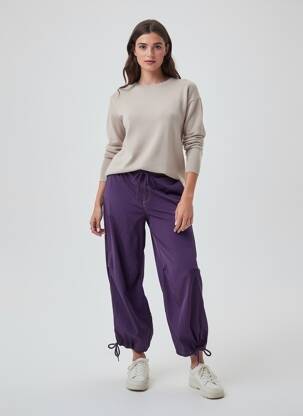Pantalon large taille basse violet JJXX femme