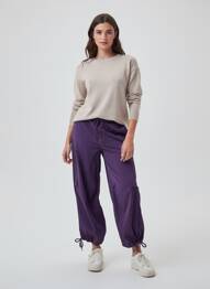 Pantalon large taille basse violet JJXX femme