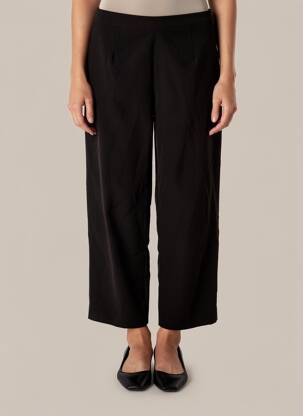 Pantalon droit taille normale taille normale noir JACQUELINE DE YONG femme