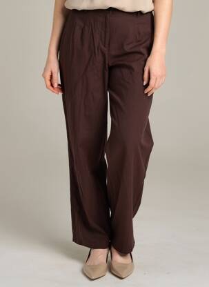 Pantalon droit coupe droite marron ONLY femme