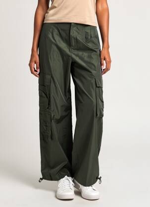 Pantalon cargo coupe droite vert ONLY femme