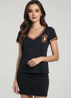 T-shirt noir ZEB STYLE LAB  femme