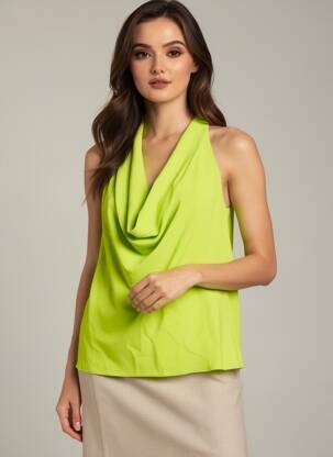 Top vert MANGO femme