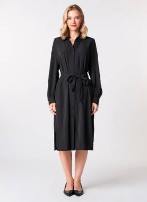 Robe longue manches 3/4 noir ONLY femme