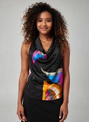 Top noir ASTRID BLACK LABEL femme