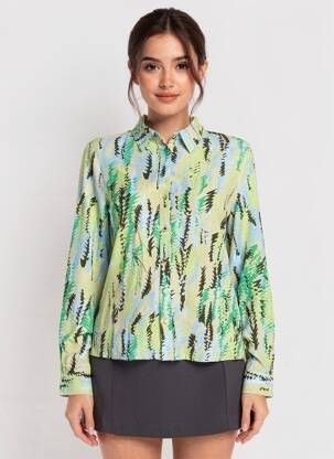Chemisier coupe droite vert VERO MODA femme