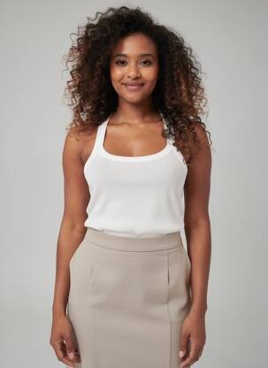 Débardeur blanc MANGO femme