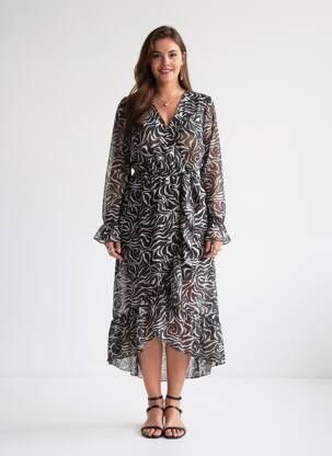 Robe longue noir HAILYS femme