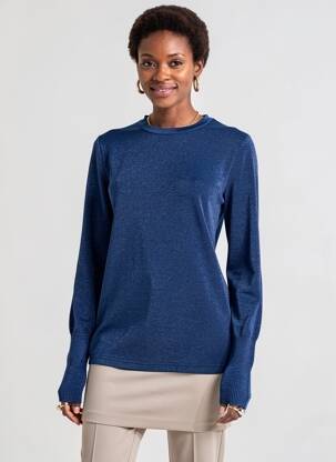 Pull bleu NOOR BY NORA GHARIB femme