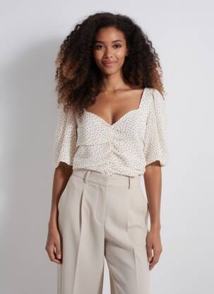 Top blanc MANGO femme