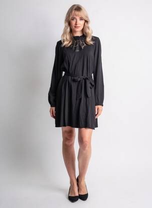 Robe courte manches longues manches longues noir VILA femme