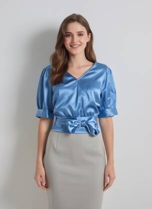 Chemisier bleu VILA femme