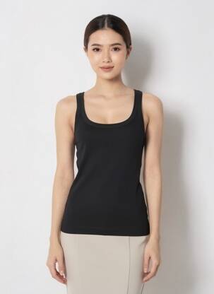 Débardeur noir MANGO femme