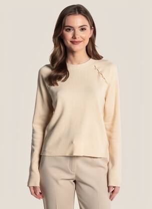 Pull beige MANGO femme