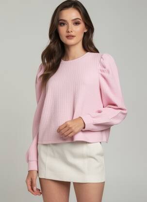 Pull coupe droite rose VERO MODA femme