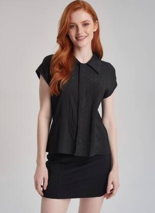 Chemisier noir ASTRID BLACK LABEL femme