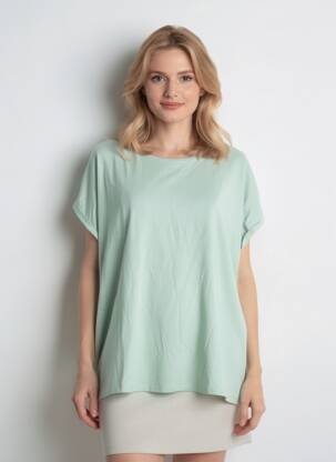 T-shirt coupe droite manches courtes bleu VERO MODA femme