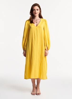 Robe longue jaune VILA femme