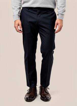 Pantalon slim taille à pinces taille haute noir BARUTTI homme