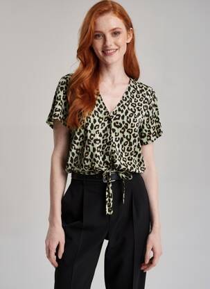 Chemisier manches courtes vert VERO MODA femme