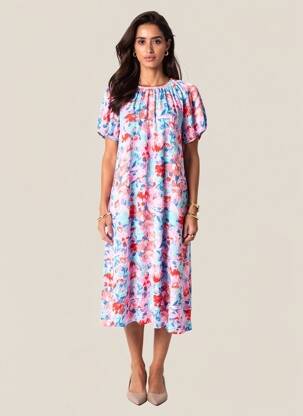 Robe courte manches courtes manches courtes rose VERO MODA femme