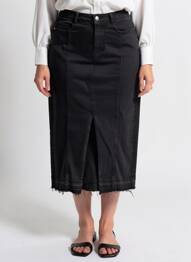 Jupe mi-longue noir JACQUELINE DE YONG femme