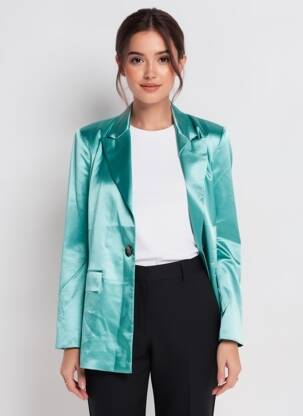 Blazer col tailleur vert VILA femme
