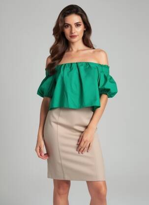 Top vert JACQUELINE DE YONG femme