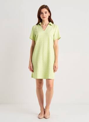 Robe courte manches courtes manches courtes vert ONLY femme