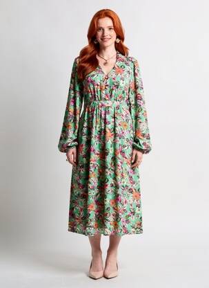 Robe longue manches longues manches longues vert VERO MODA femme