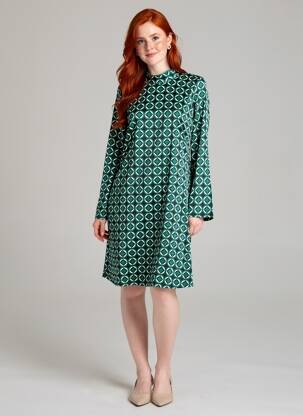 Robe mi-longue vert MANGO femme