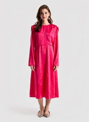 Robe longue rose VILA femme