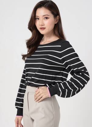 Pull col rond noir VERO MODA femme