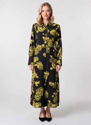 Robe longue noir ASTRID BLACK LABEL femme