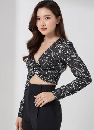Top manches longues manches longues noir ONLY femme