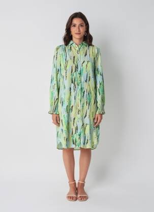 Robe mi-longue vert VERO MODA femme