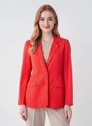 Blazer col tailleur rouge VERO MODA femme