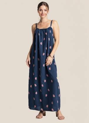 Robe longue bleu VERO MODA femme