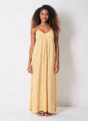 Robe longue jaune ONLY femme