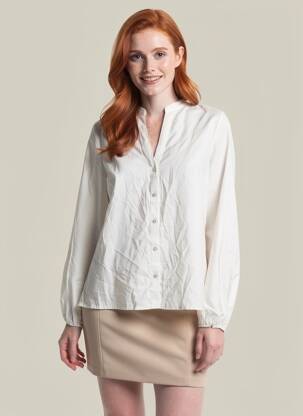 Chemisier manches longues manches longues blanc VILA femme