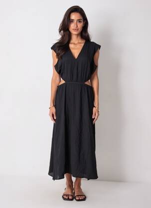 Robe courte noir MANGO femme