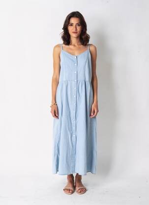 Robe courte col v bleu VILA femme