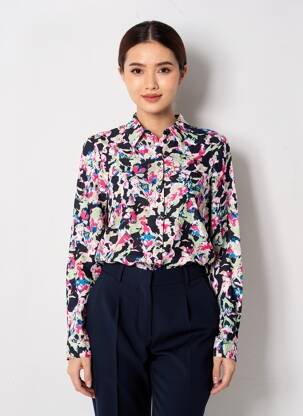 Chemisier manches longues manches longues noir VERO MODA femme