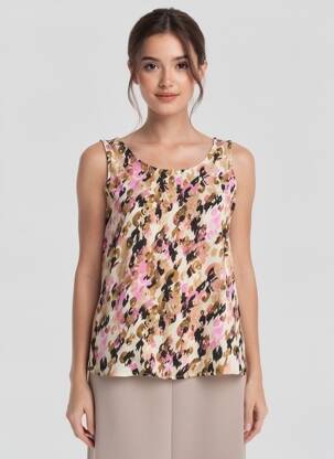 Blouse sans manche marron VERO MODA femme