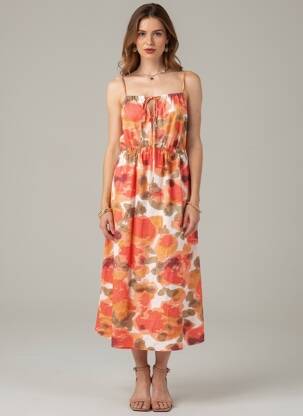 Robe courte col v orange VERO MODA femme