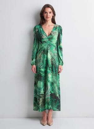 Robe longue vert ASTRID BLACK LABEL femme